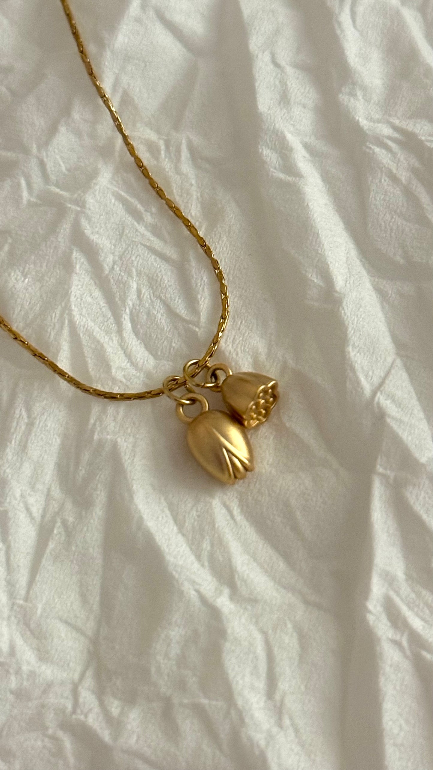 Golden Bloom Duo Necklace