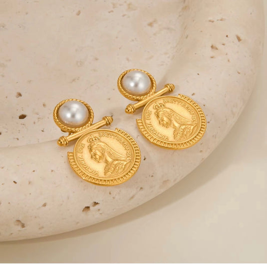 Legacy Coin Earrings | 18K Gold-Plated • Waterproof • Anti-Tarnish