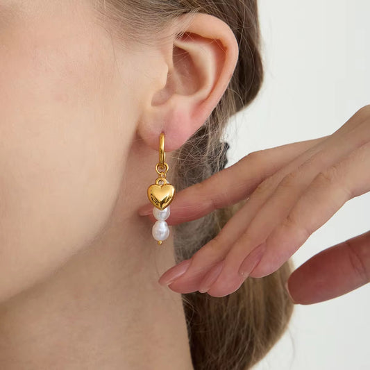 Amora Charm Hoops | 18K Gold-Plated • Waterproof • Anti-Tarnish