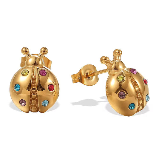 LadyBug Studs | 18K Gold-Plated • Waterproof • Anti-Tarnish