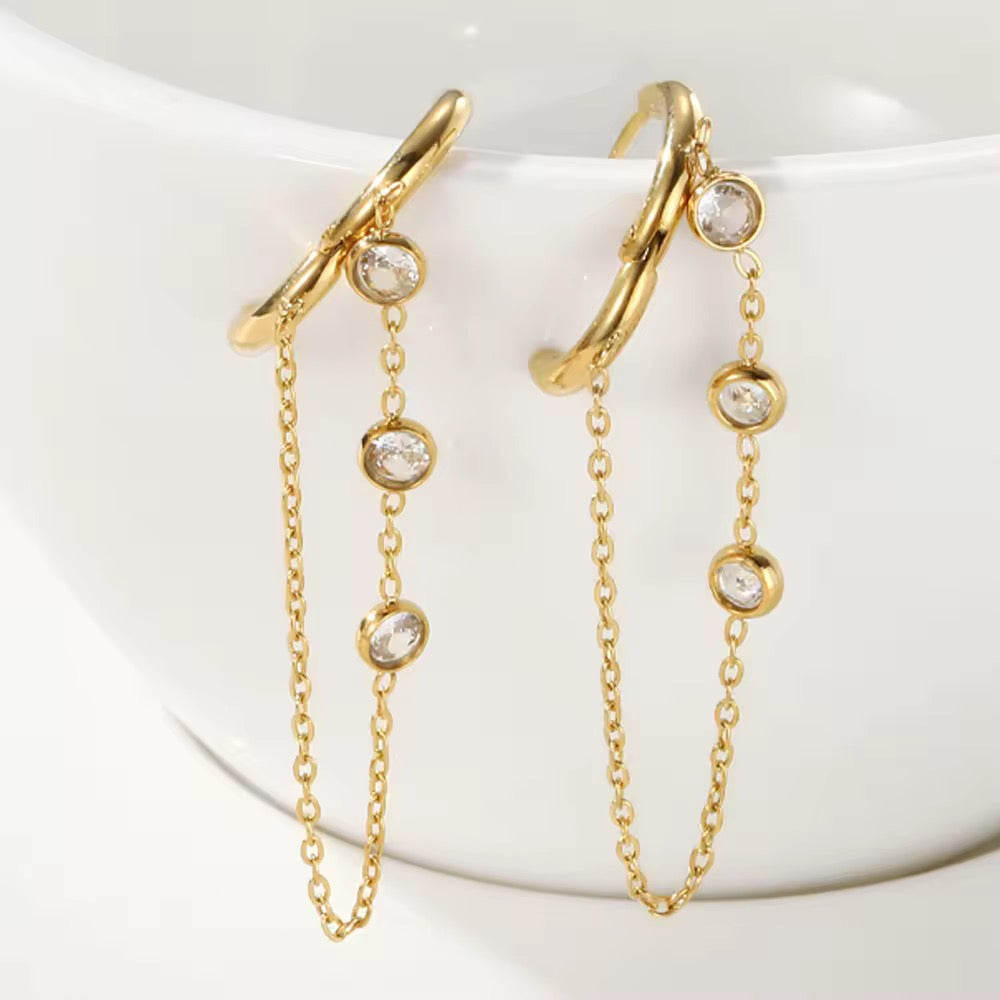 Celeste Chain Drop Earrings