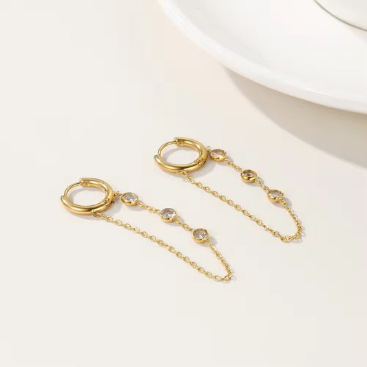 Celeste Chain Drop Earrings