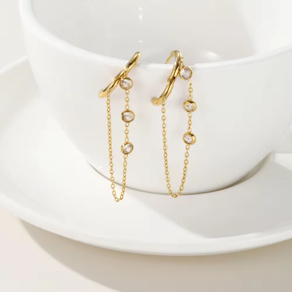 Celeste Chain Drop Earrings