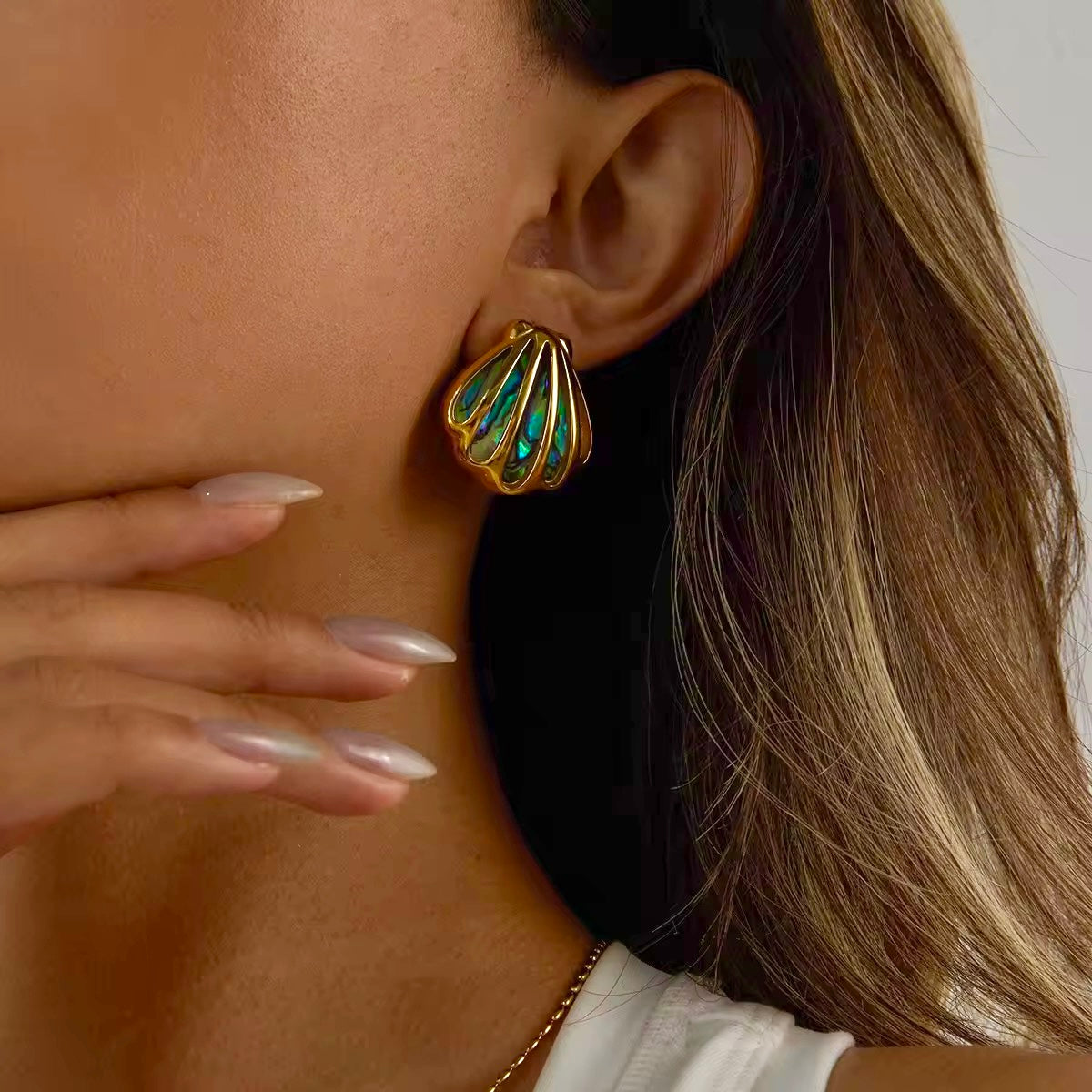 Abalone Shell Studs - PREORDER (Shipped in 30 days)