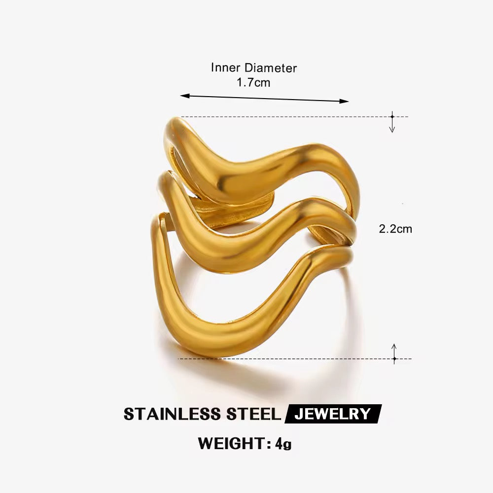 Triple Wave Ring