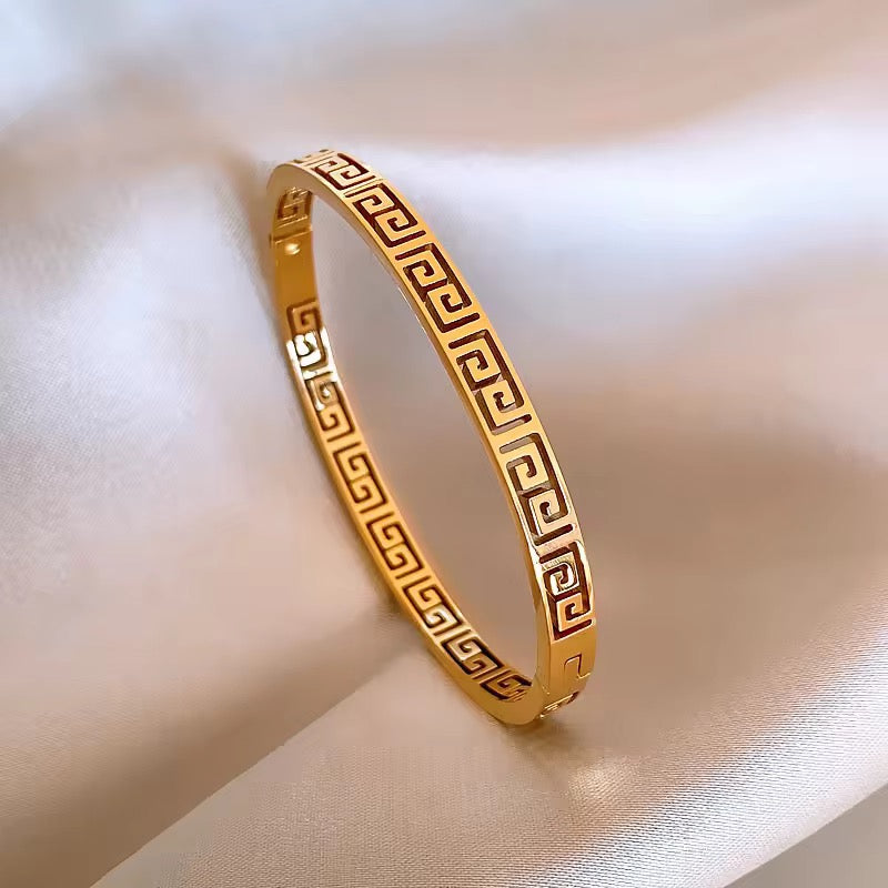 Athena Greek Key Bracelet (Versace Inspired)