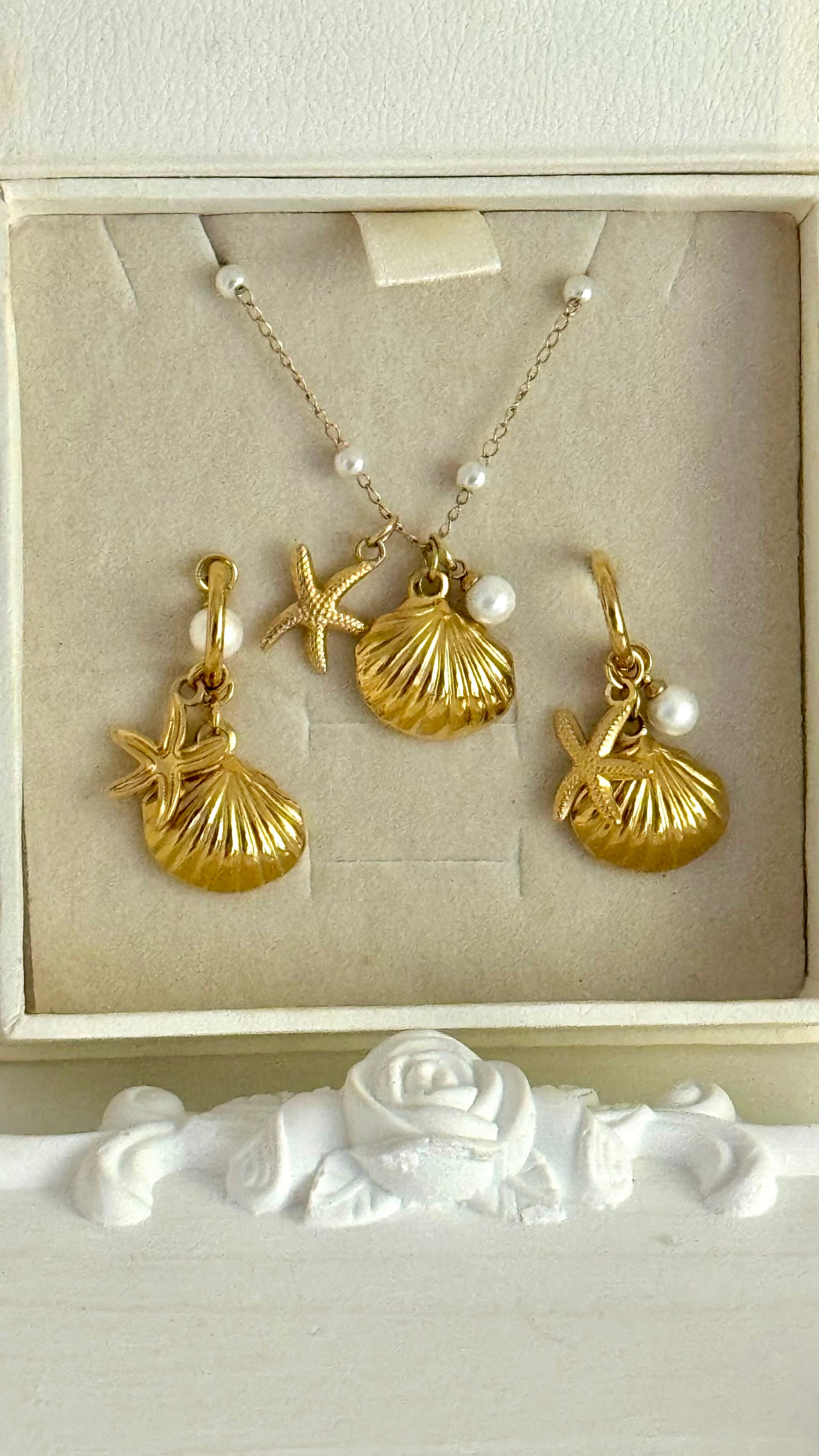 Starlit Shores Set ( Necklace and Earrings)