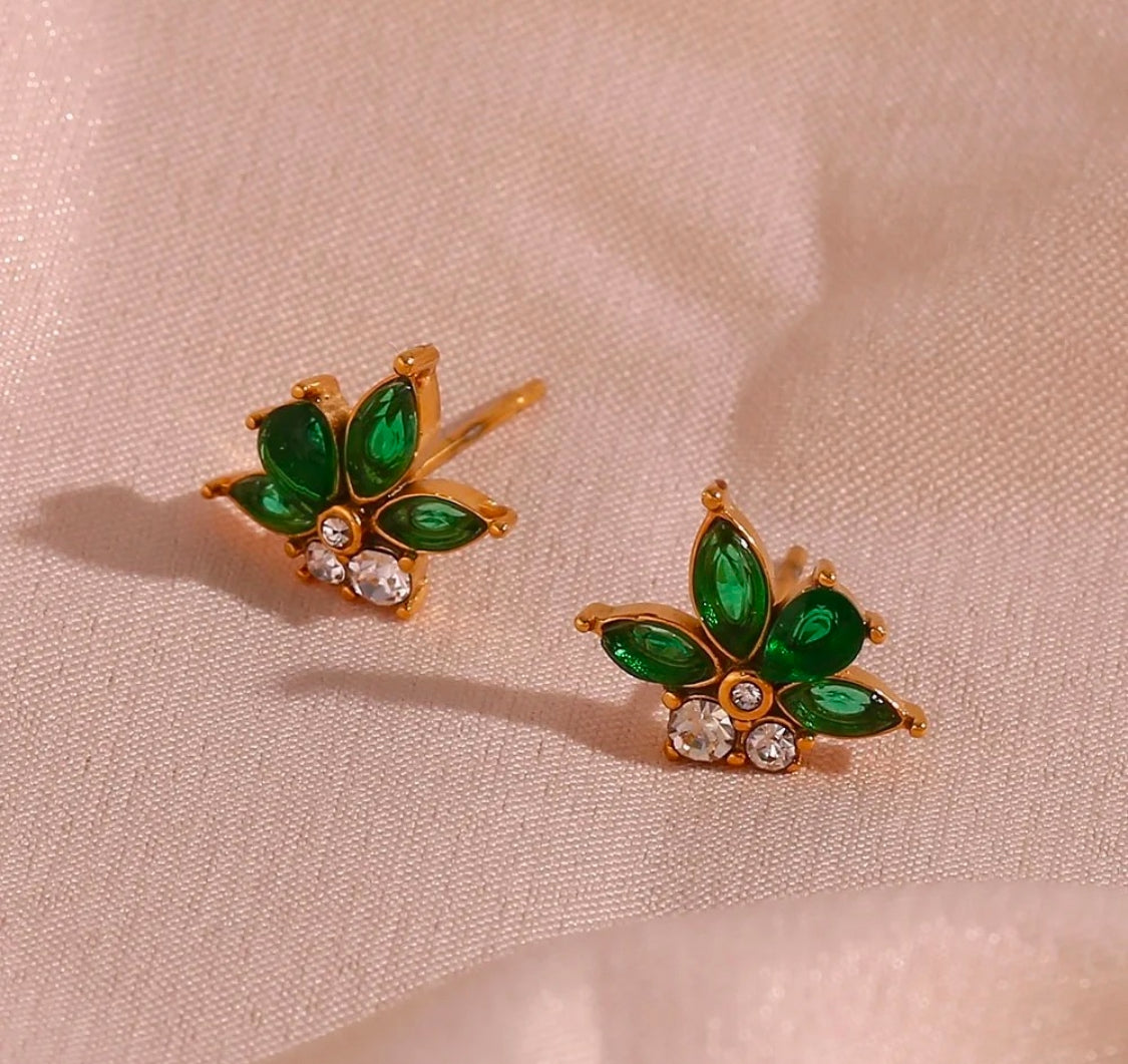 Emerald Bloom Studs