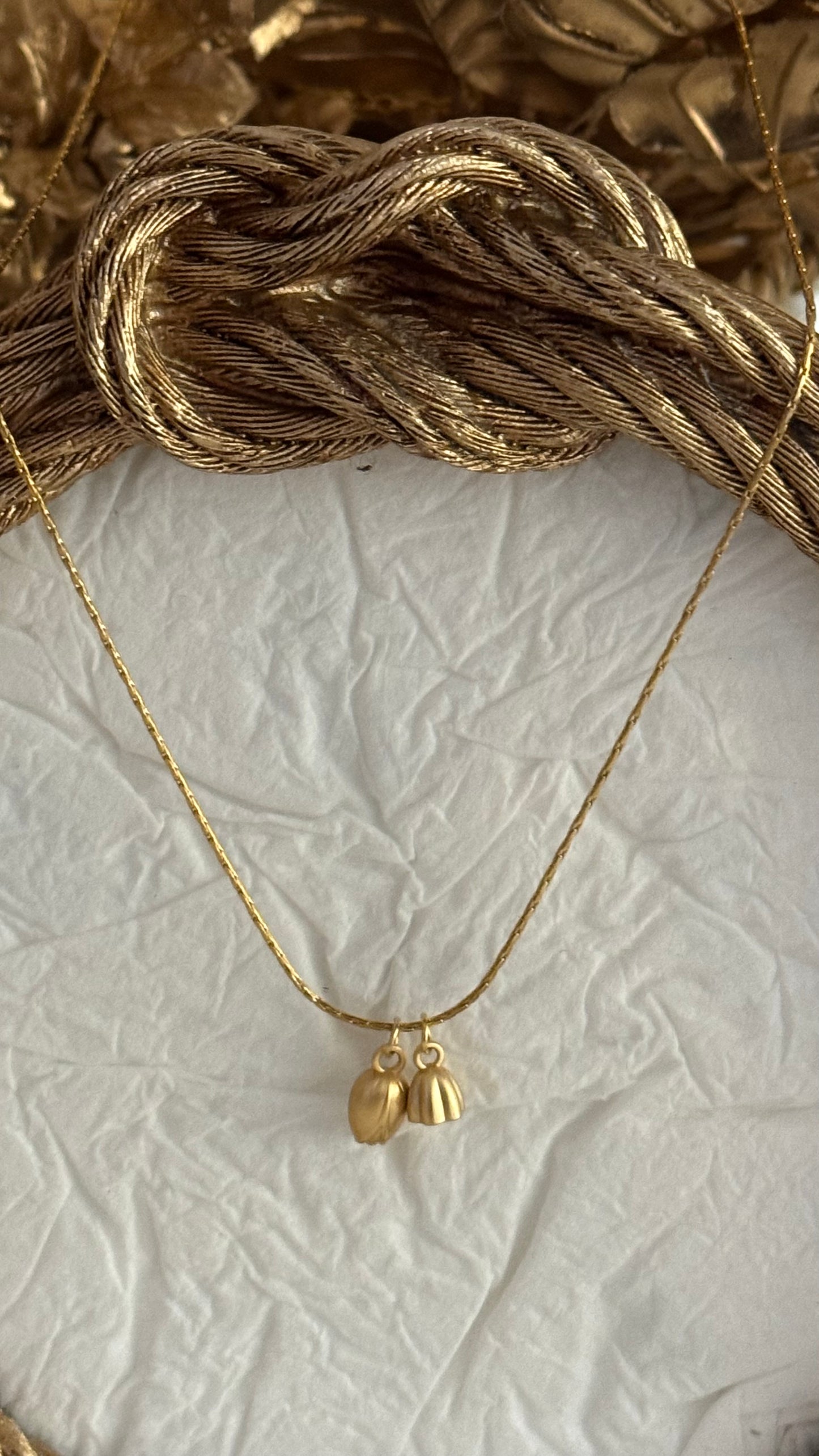 Golden Bloom Duo Necklace