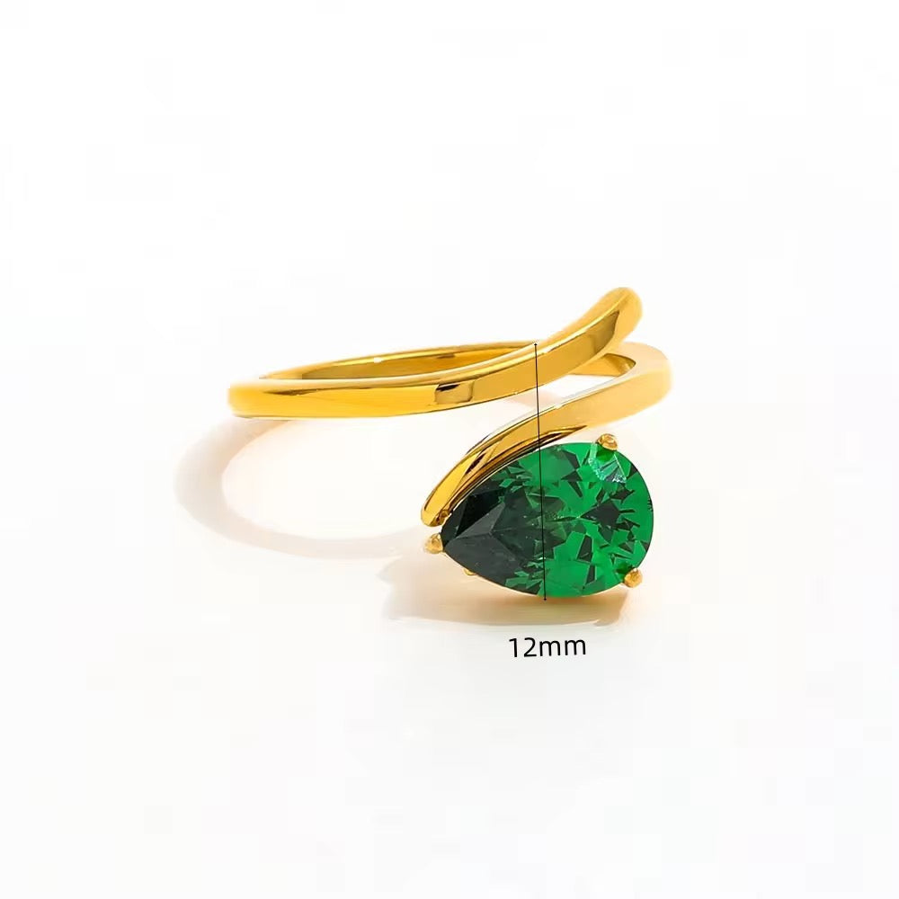 Emerald Flame Ring