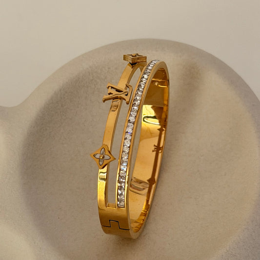 Seraflore Bracelet – 18K PVD Gold Plated Waterproof Stainless Steel Jewellery