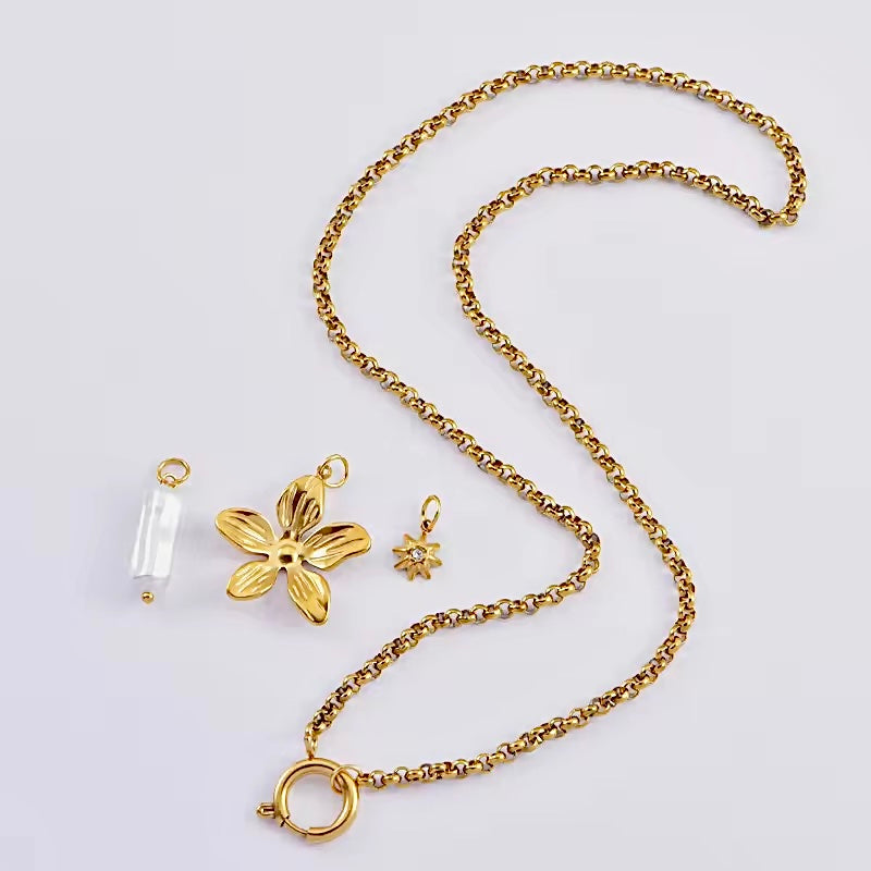 Kristi Triple Charm Necklace