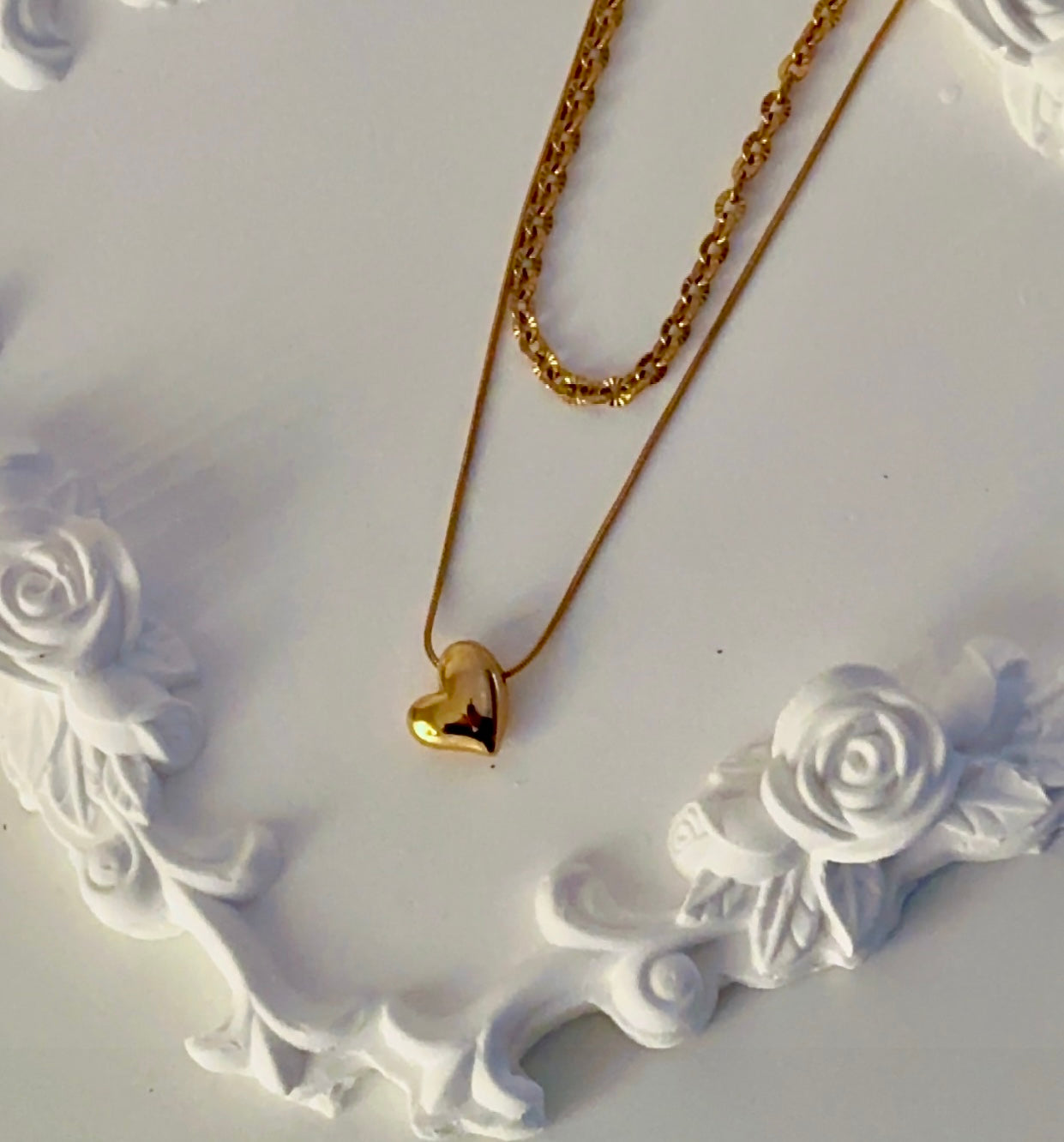 Double layered Heart Necklace