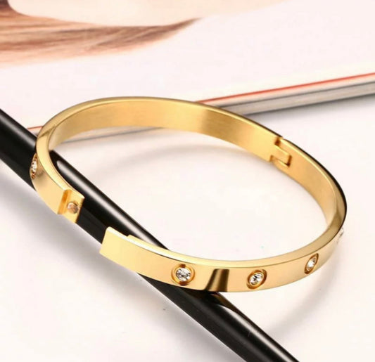 Maggie Zircon Bangle | 18K Gold-Plated • Waterproof • Anti-Tarnish