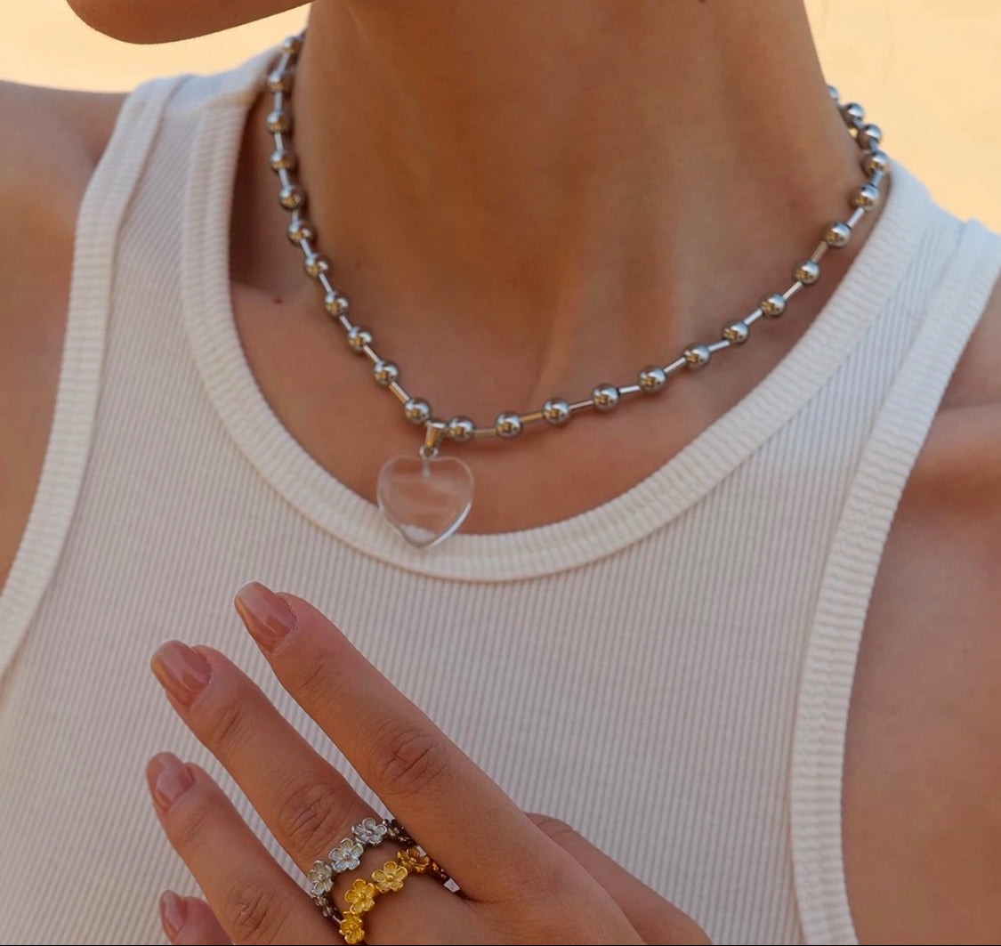 Beaded Heart Necklace