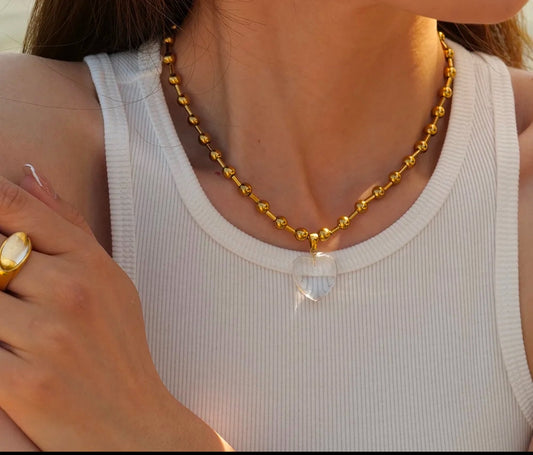 Beaded Heart Necklace