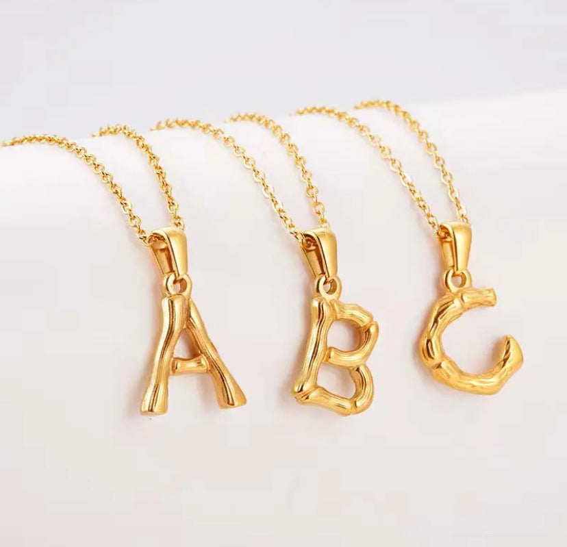 Bamboo Alphabet Necklace