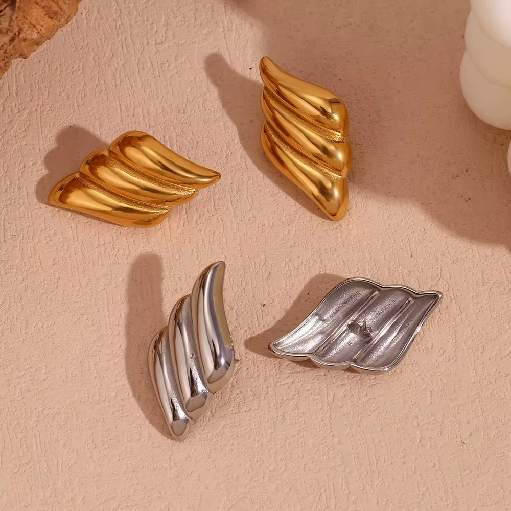 Golden Ripple Studs