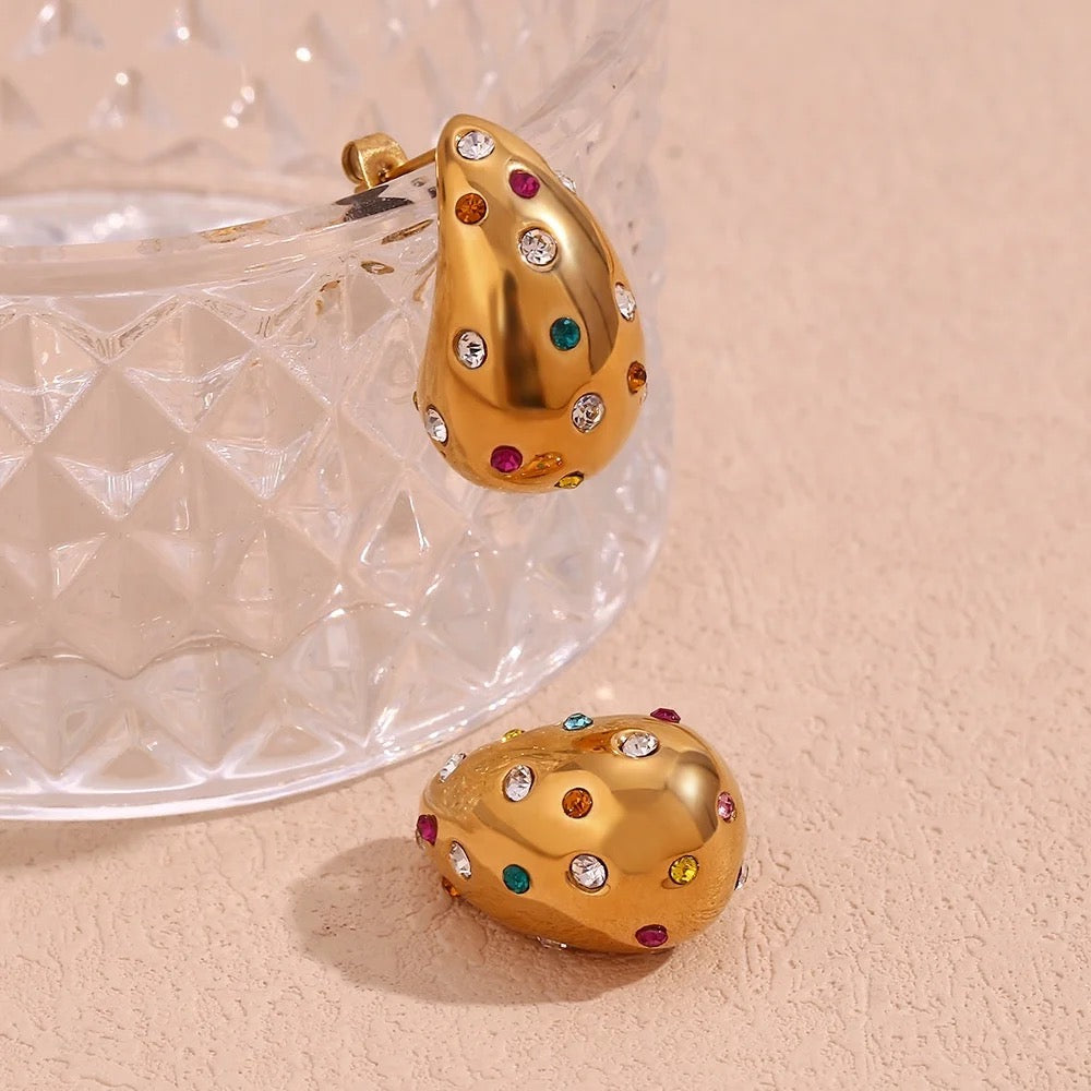 Botega Multi Coloured Studded Earrings