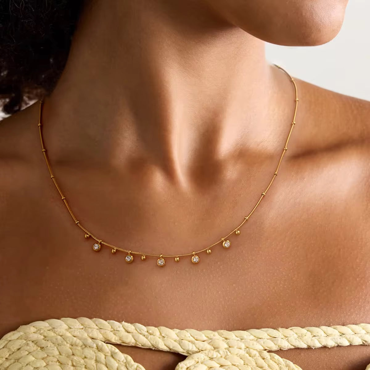 Madeleine Zircon Accents Necklace