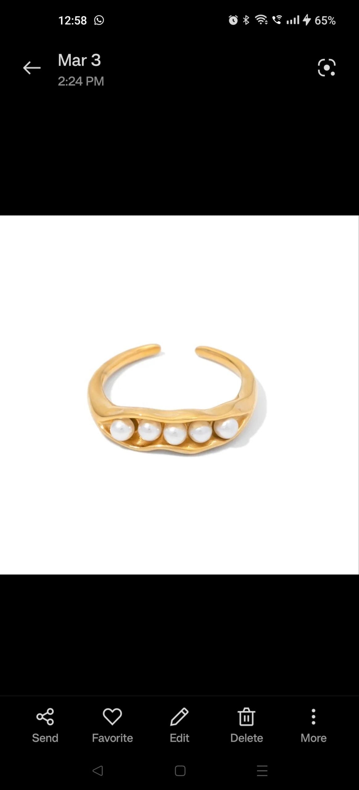 Josien Pea Pod Adjustable Ring