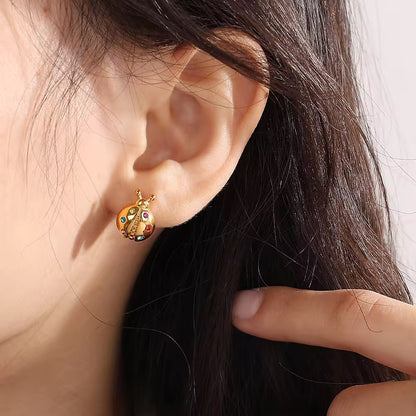 LadyBug Studs | 18K Gold-Plated • Waterproof • Anti-Tarnish