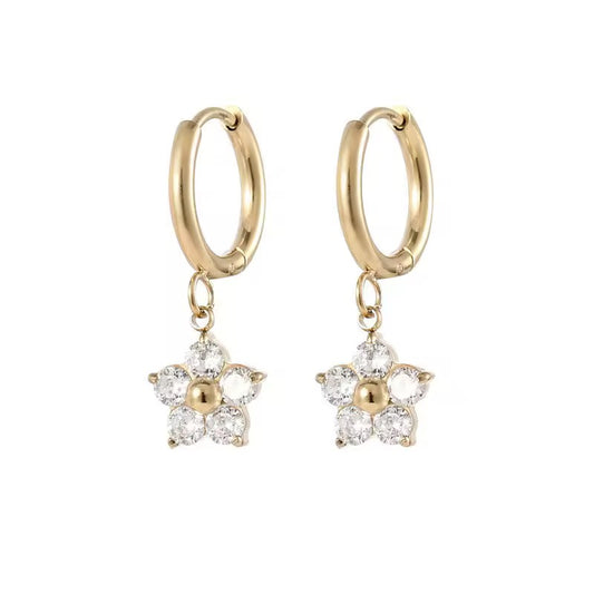 Frosted Petal Hoops
