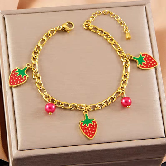 Strawberry Charm Bracelet