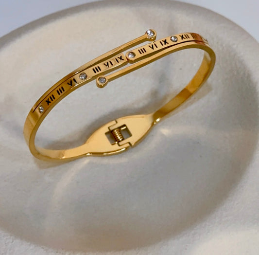 Roman Numeral Cuff Bracelet