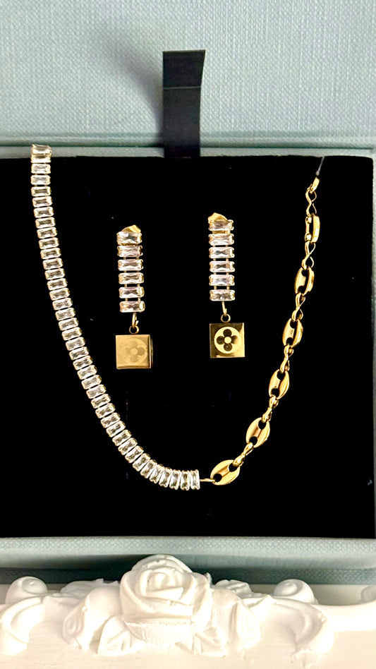 Cubella Set ( Necklace and Earrings)