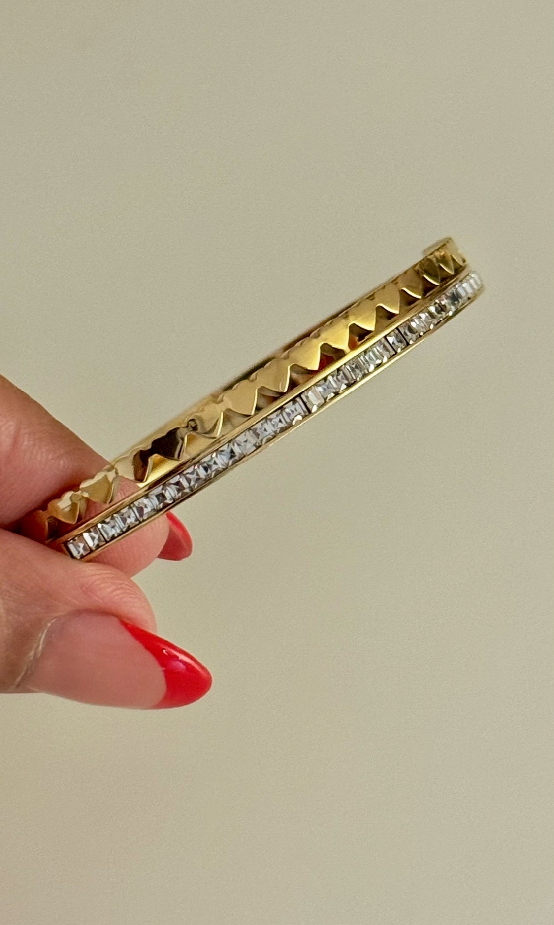 Golden Heartbeat Bangle