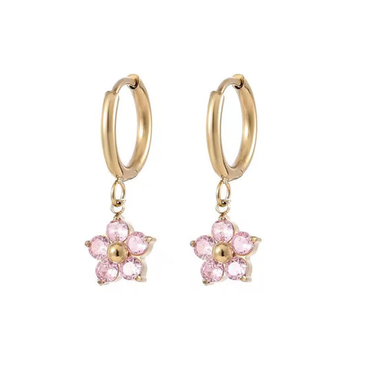 Frosted Petal Hoops