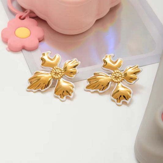 Solene Floral Earrings | 18K Gold-Plated • Waterproof • Anti-Tarnish