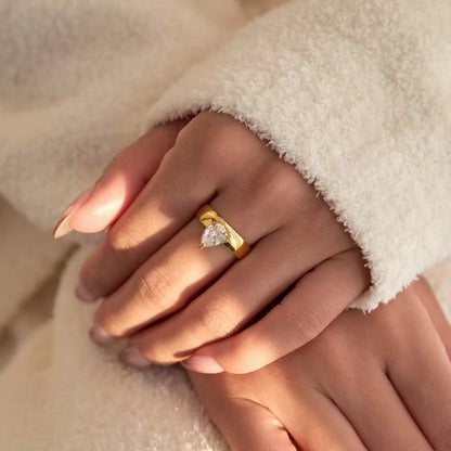 Aurora Tear Drop ring