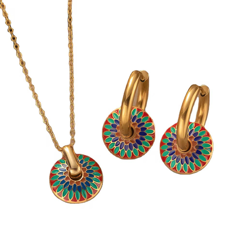 Prismora Set ( Necklace and Earrings)