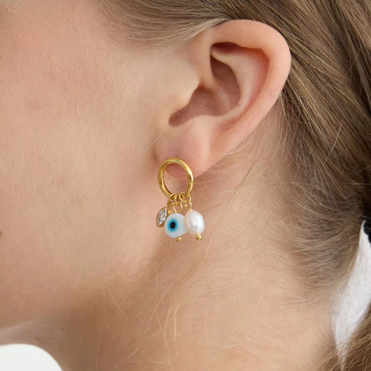 Amulette Hoops | 18K Gold-Plated • Waterproof • Anti-Tarnish