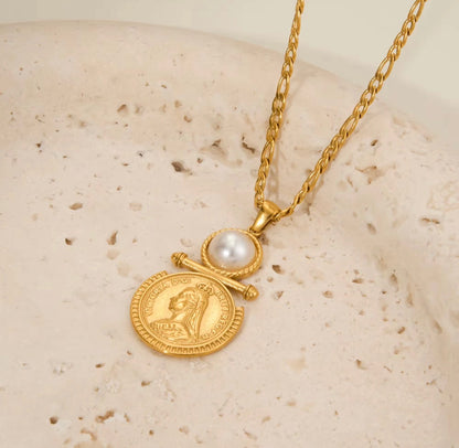 Legacy Coin Necklace | 18K Gold-Plated • Waterproof • Anti-Tarnish