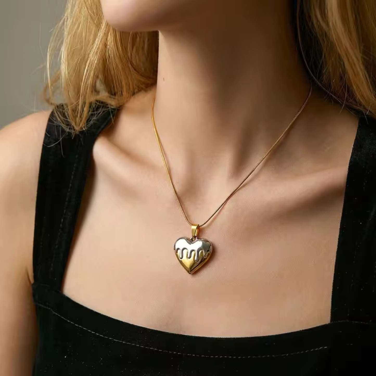 Melted Heart Necklace