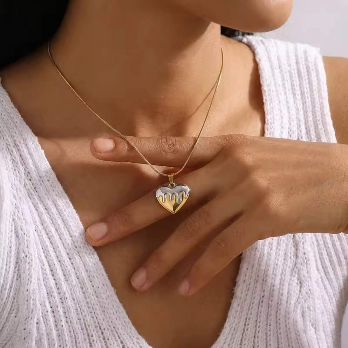 Melted Heart Necklace