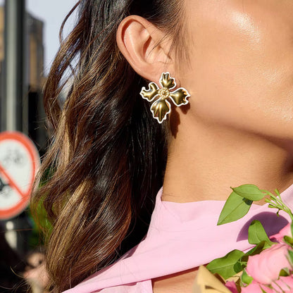 Solene Floral Earrings | 18K Gold-Plated • Waterproof • Anti-Tarnish