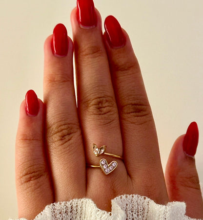 Twin Heart Ring