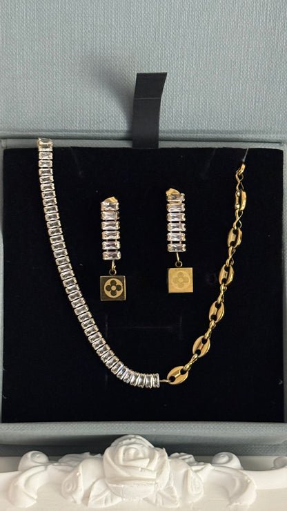 Cubella Set ( Necklace and Earrings)