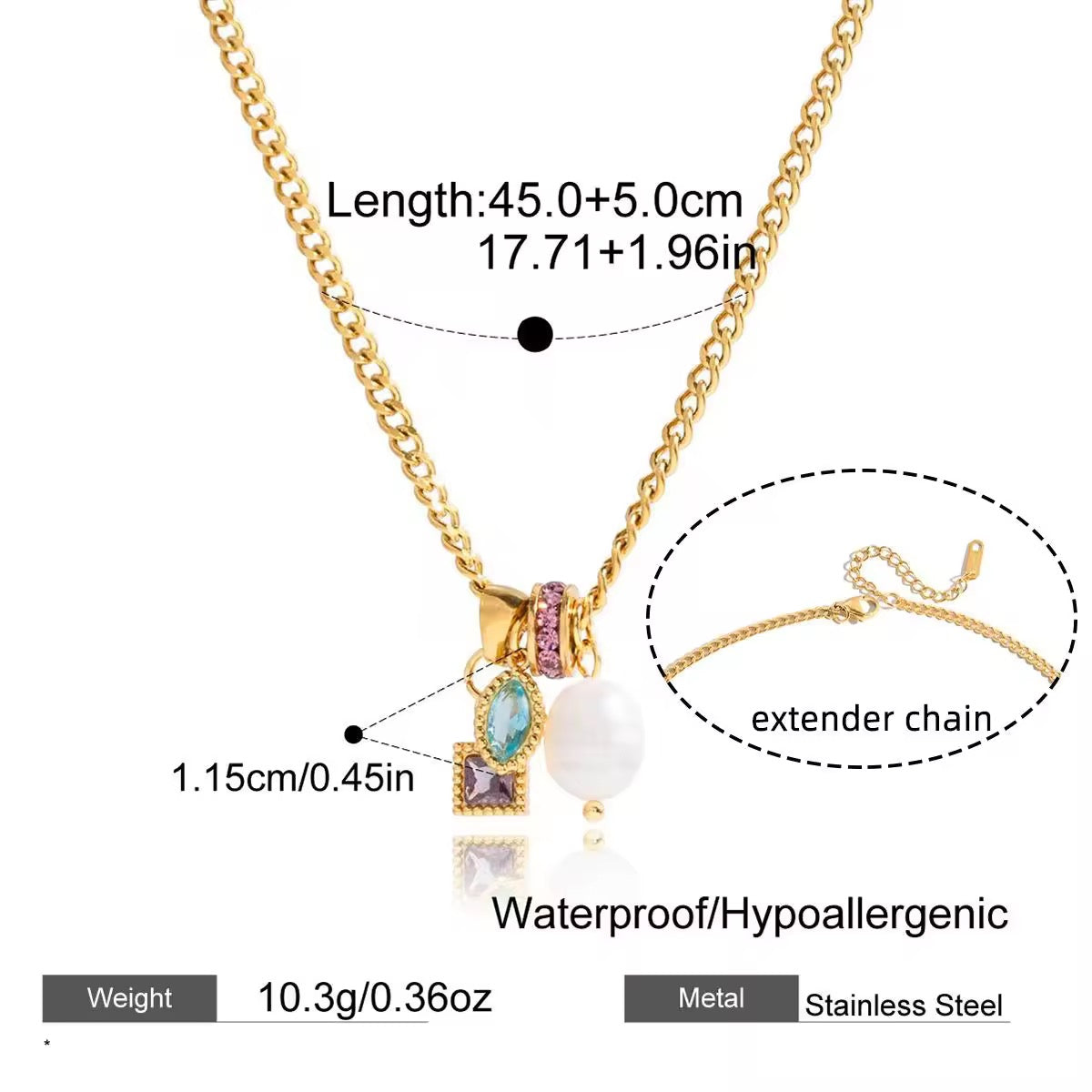 Unica Charm Necklace | 18K Gold-Plated • Waterproof • Anti-Tarnish