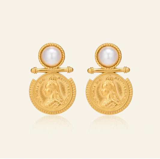 Legacy Coin Earrings | 18K Gold-Plated • Waterproof • Anti-Tarnish