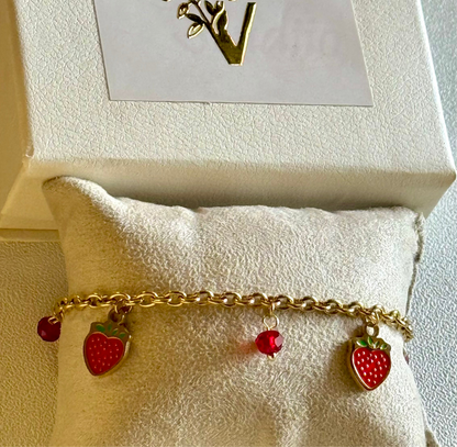 Strawberry Charm Bracelet