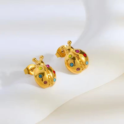 LadyBug Studs | 18K Gold-Plated • Waterproof • Anti-Tarnish