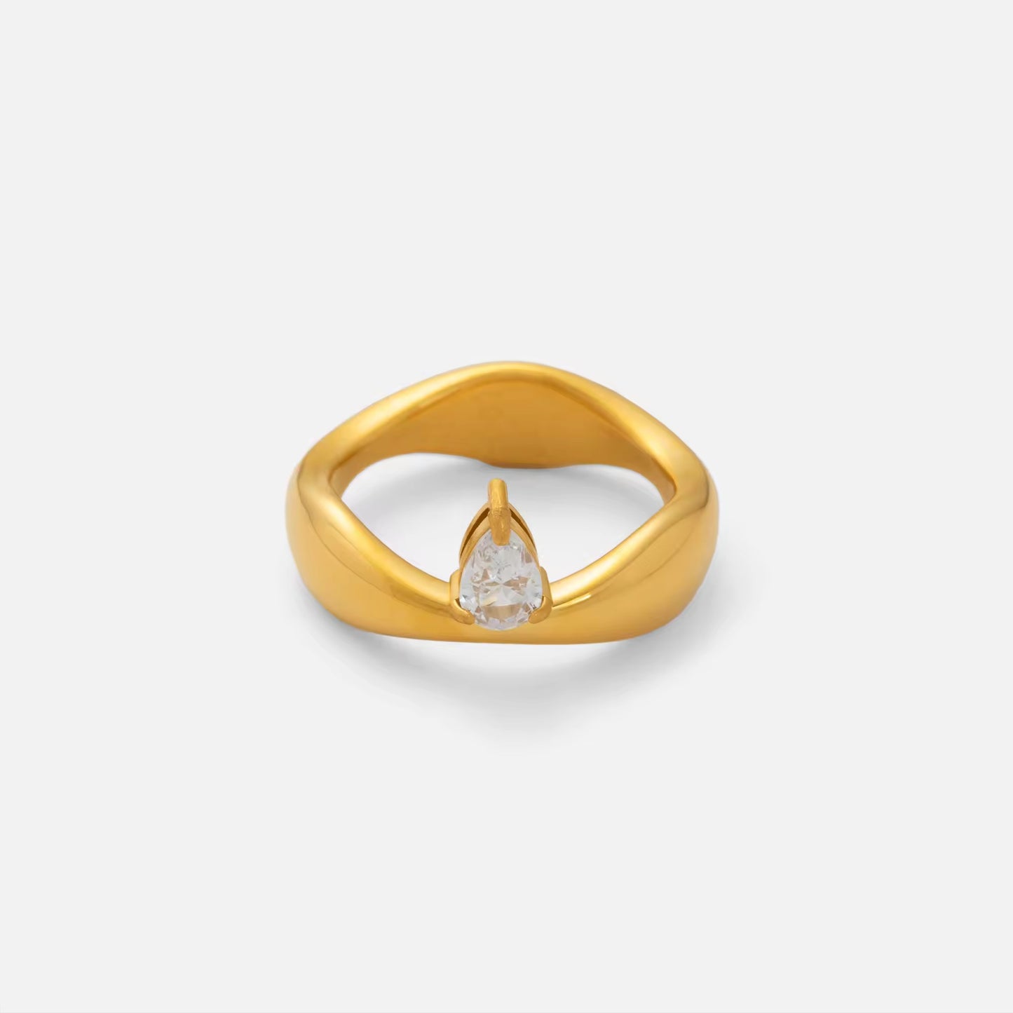 Aurora Tear Drop ring