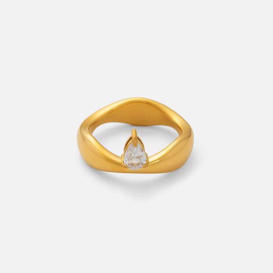Aurora Tear Drop ring