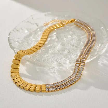 Two Tone Luxe Tennis Choker