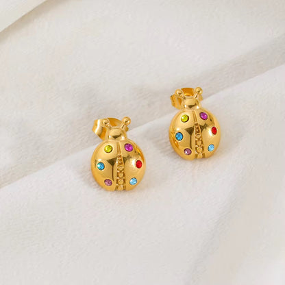 LadyBug Studs | 18K Gold-Plated • Waterproof • Anti-Tarnish